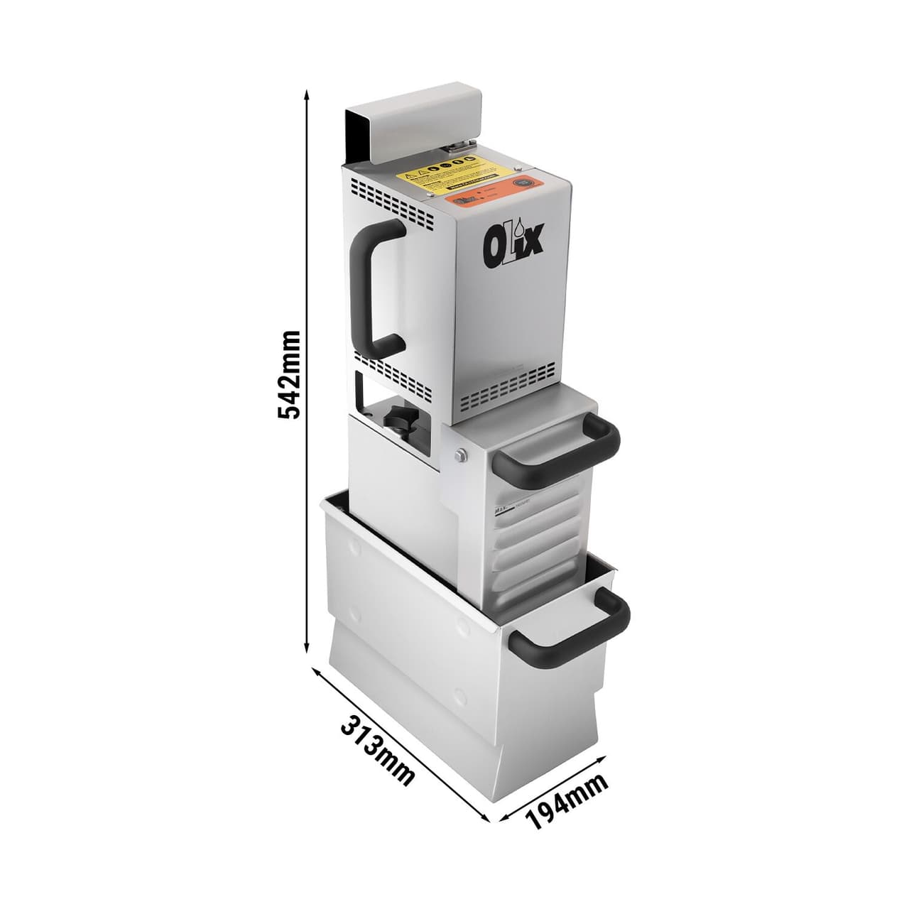 OLIX | L Tragbarer Frittierölfilter - 100 Liter/Minute - für ab 20 Liter Fritteusen