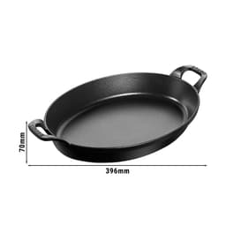 STAUB | SPECIALITIES - Ofenform - oval - 320mm - Gusseisen - Schwarz