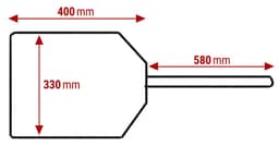 Pizzaschaufel aus Holz - 400 x 330 mm