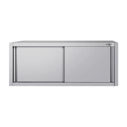 Edelstahl Wandhängeschrank ECO - 1800x400mm - mit Schiebetür - 650mm hoch