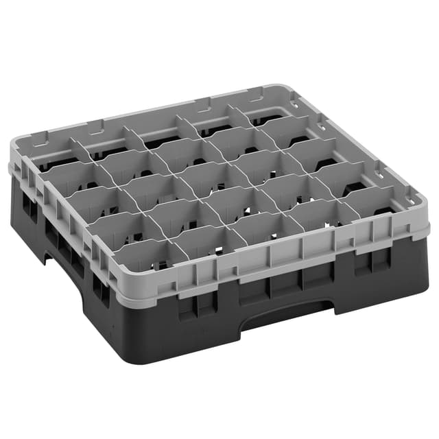 CAMBRO | CAMRACK® - Gläserspülkorb 1/1 - 25 Fächer - mit 1 Extender - 500x500mm - Schwarz