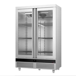 Kühlschrank Edelstahl PREMIUM - 1200 Liter - mit 2 Glastüren