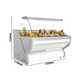 Kühltheke - 1700mm - mit Beleuchtung - Frondblende Weiß