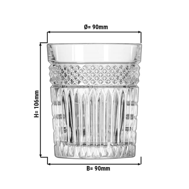 (12 Stück) Allzweck Trinkglas - RADIANT - 350 ml - Transparent