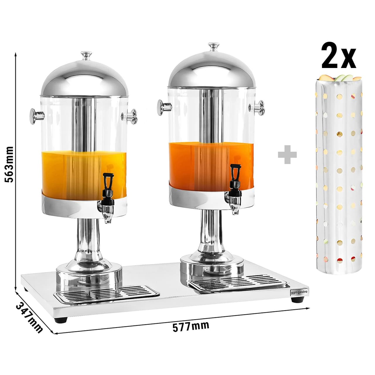 Saftspender - 2x 7,5 Liter - Edelstahl