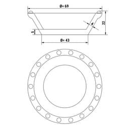 Platten für Tartlet Maschine TMNP - Tartlet-Form: Rund - Ø 69mm