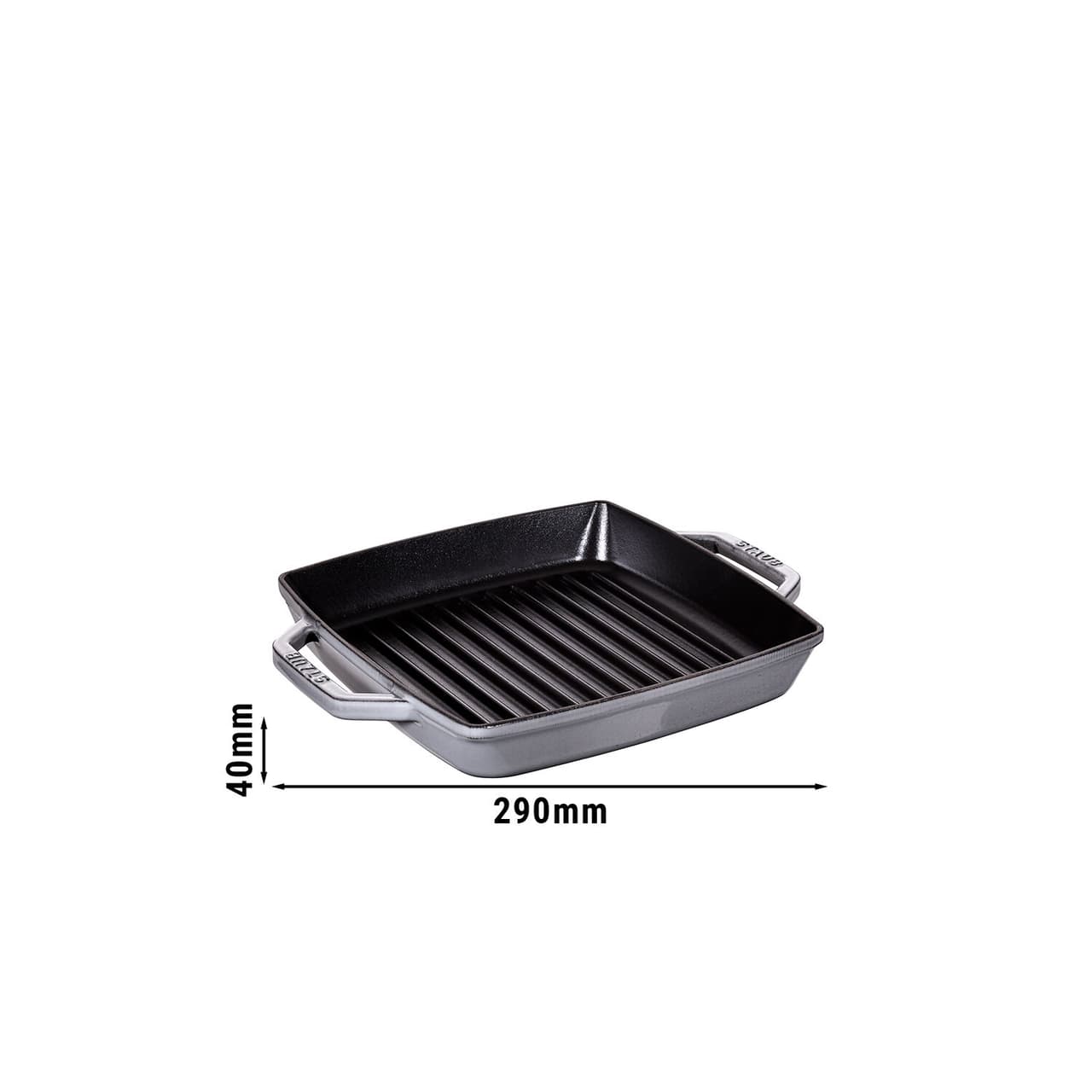 STAUB | GRILL PANS - Grillpfanne - 230x230mm - Gusseisen - Graphit-Grau