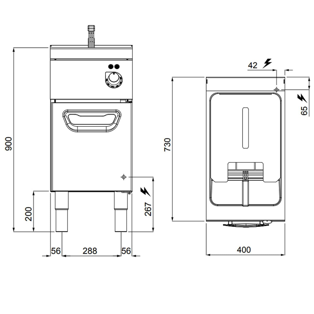 Elektro Fritteuse - 18 Liter - 18 kW