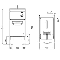 Elektro Fritteuse - 18 Liter - 18 kW