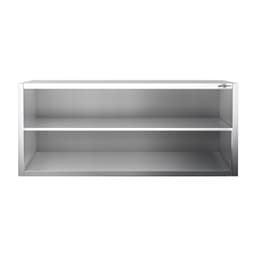 Edelstahl Wandhängeschrank PREMIUM - 1600x400mm - ohne Schiebetür - 650mm hoch