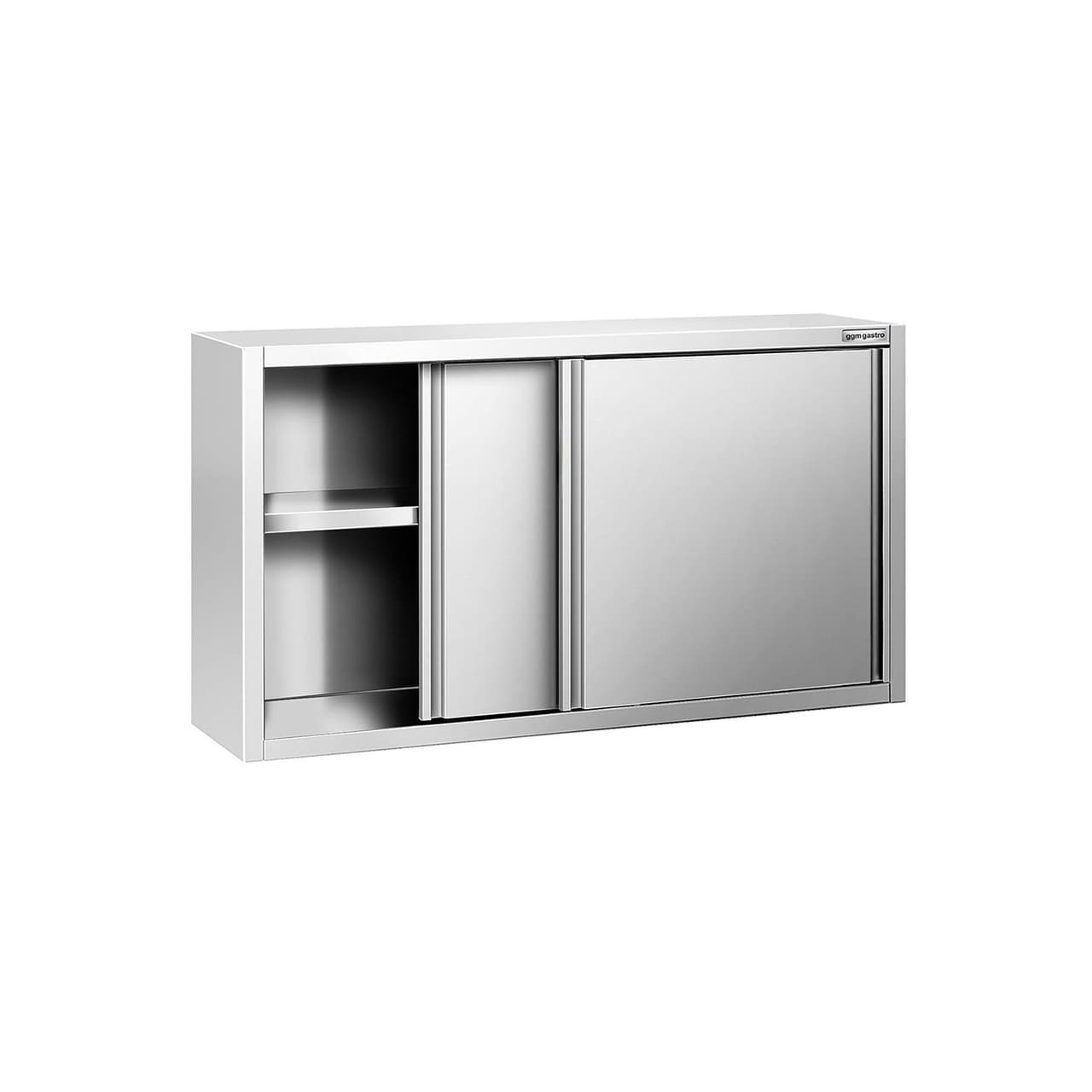 Edelstahl Wandhängeschrank PREMIUM - 1400x400mm - mit Schiebetür - 800mm hoch