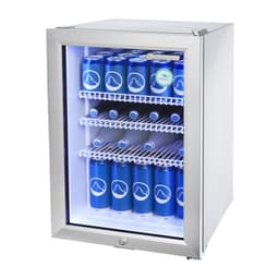 GASTRO-COOL | Minibar-Kühlschrank - 430mm - 62 Liter - mit 1 Glastür - Silber