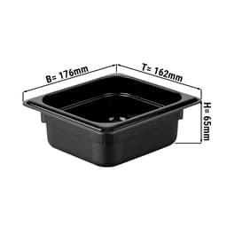 Polycarbonat GN 1/6 Behälter - Schwarz - Tiefe: 65mm