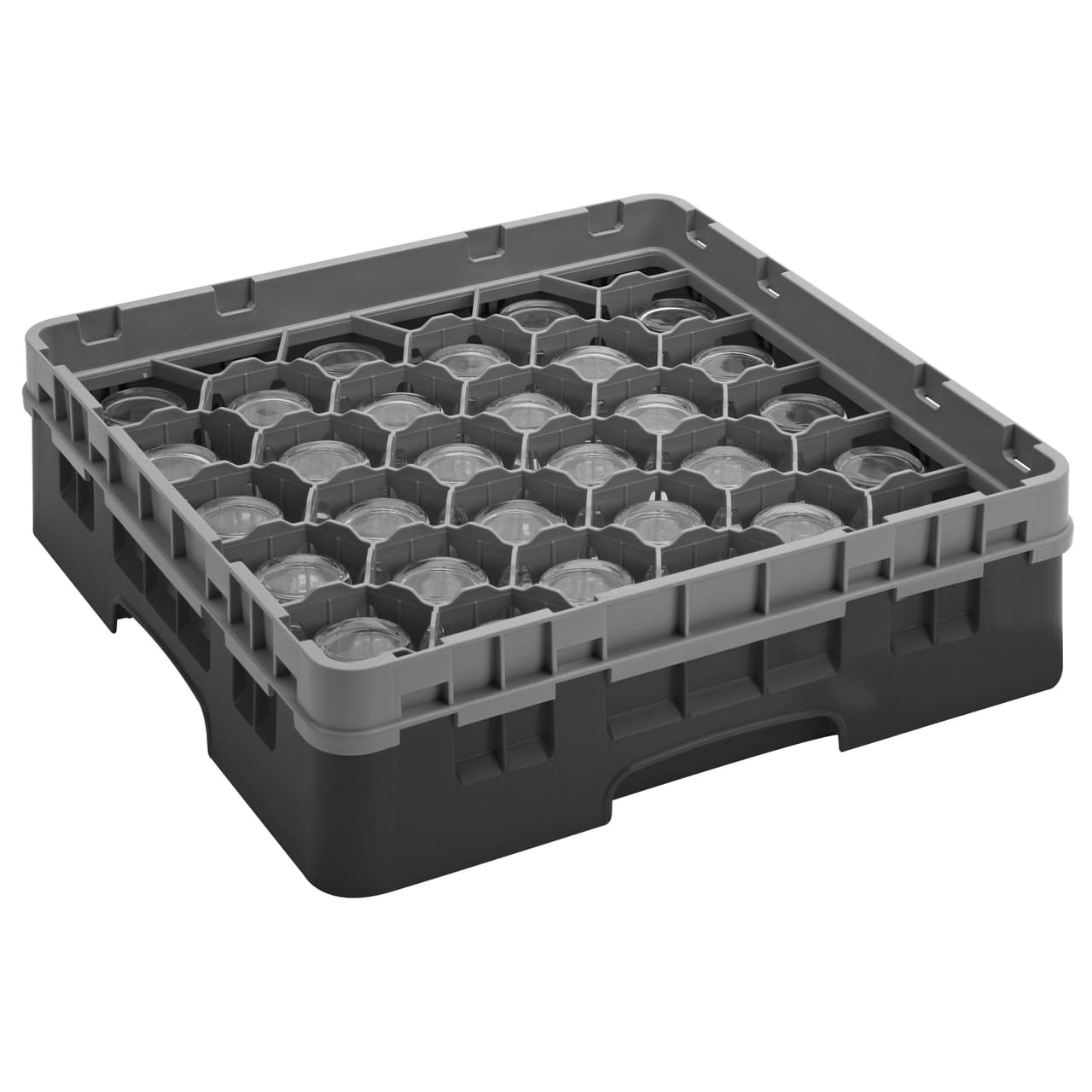 CAMBRO | CAMRACK® - Gläserspülkorb 1/1 - 30 Fächer - mit 1 Extender - 500x500mm - Schwarz