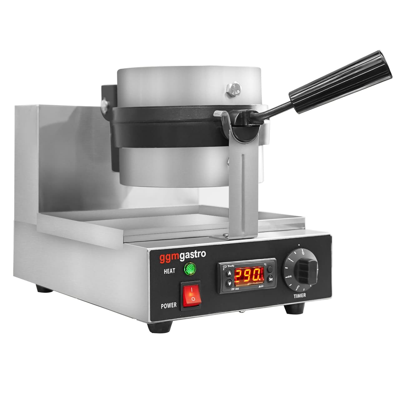 Waffeleisen - Einzeln - 1,3 kW - 180° Drehung - mit Temperaturanzeige