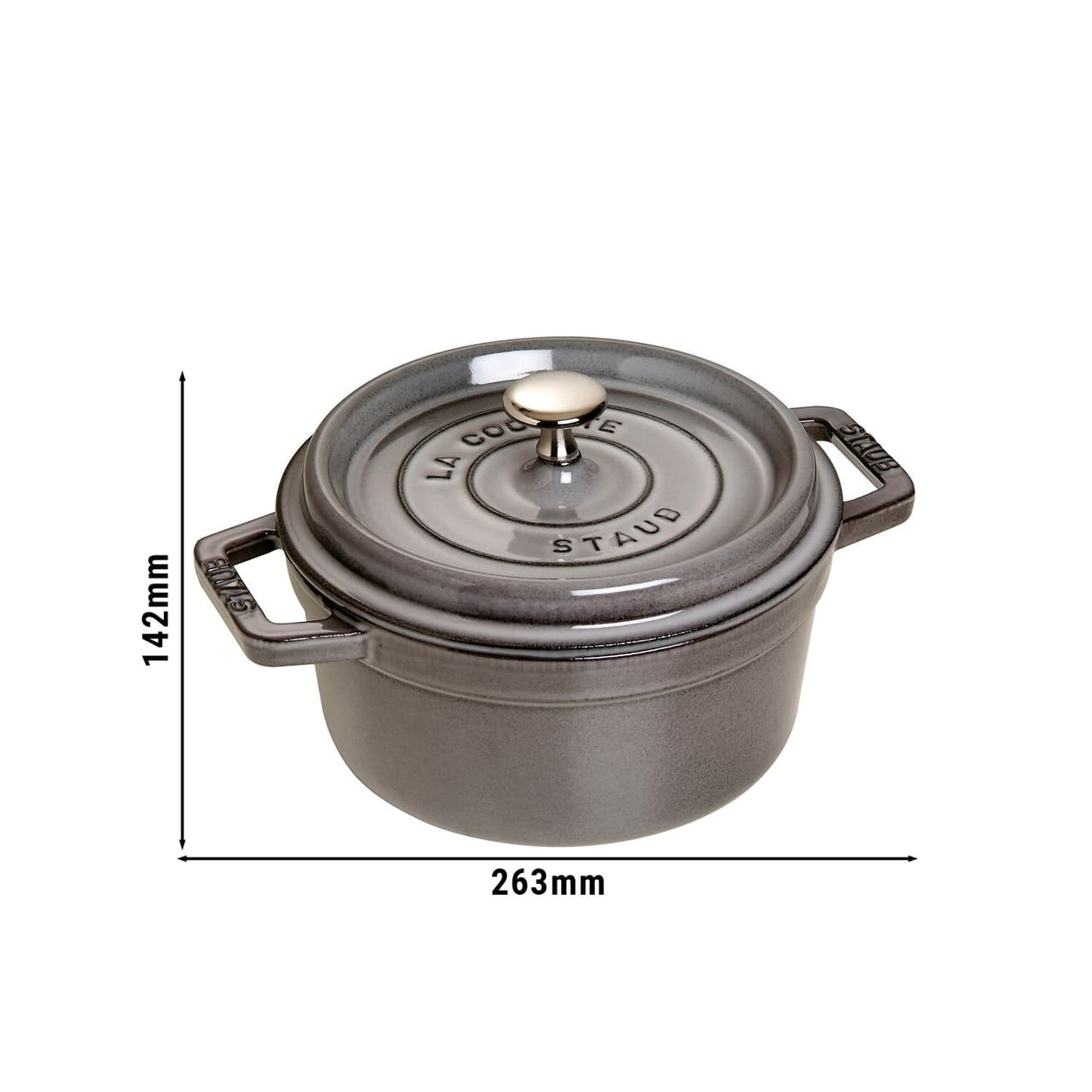 STAUB | LA COCOTTE - Cocotte - Ø 200mm - Gusseisen - Graphit-Grau