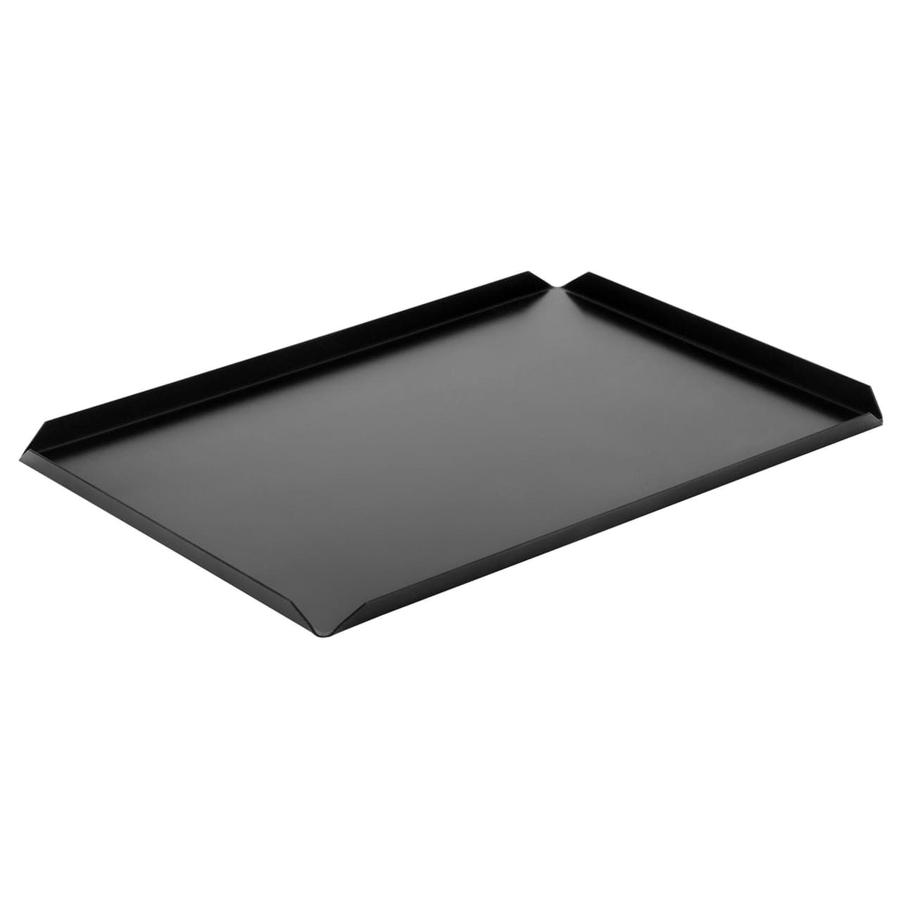 (5 Stück) Konditorei- & Präsentationsplatte aus Aluminium - 400x100x10mm  - Schwarz