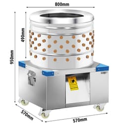 Geflügelrupfmaschine mit 233 Rupffingern - Trommel  Ø 80 cm