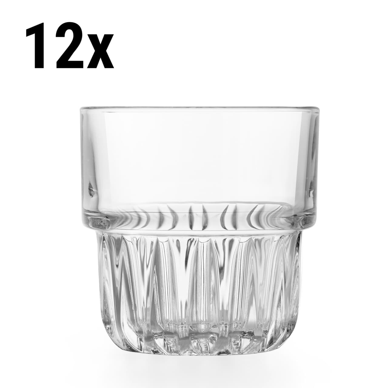 (12 Stück) Allzweck Trinkglas - EVEREST - 237 ml - Transparent