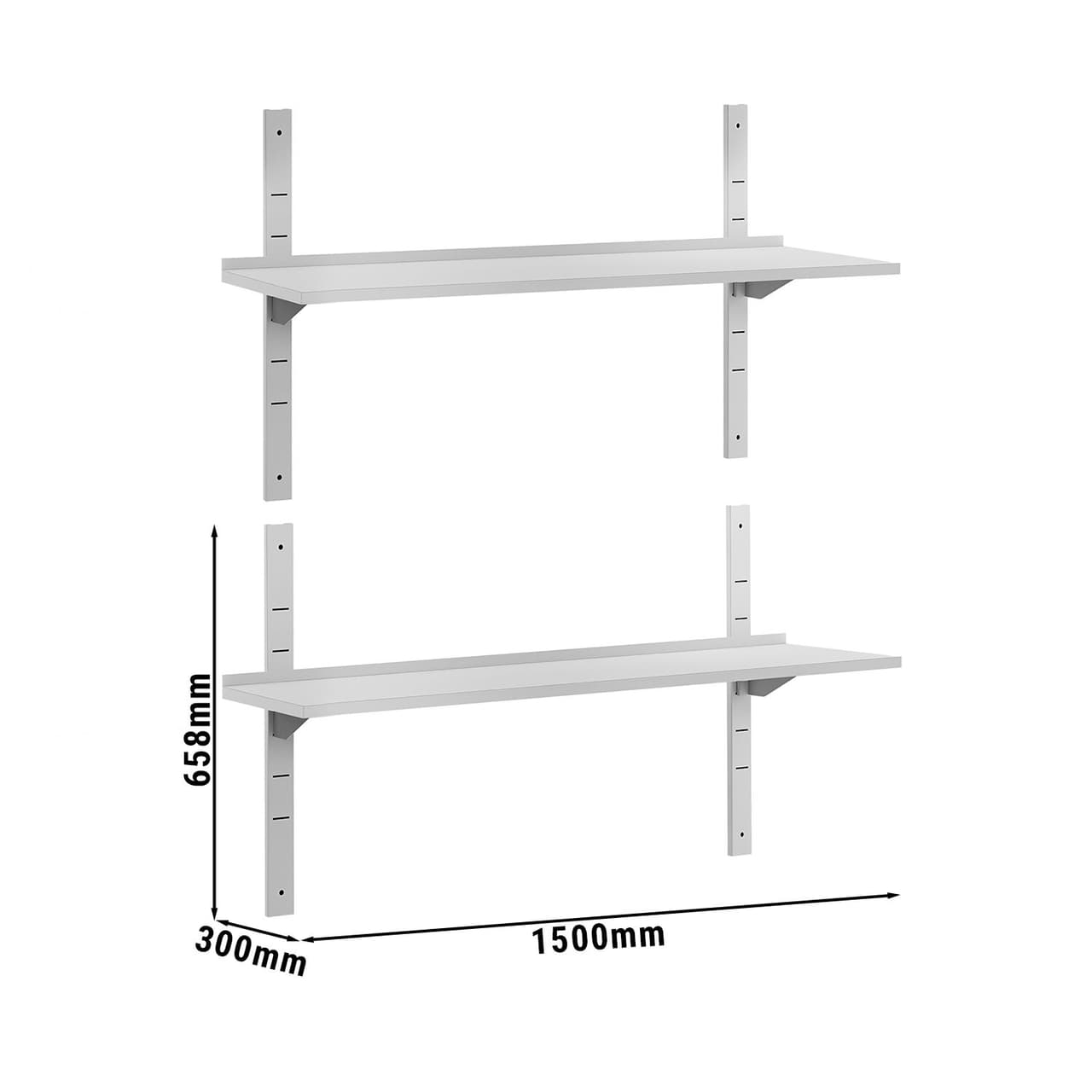 Wandborde ECO - 1500x300mm - mit 2 Etagen