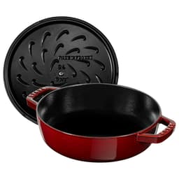 STAUB | BRAISERS - Bräter mit Chistera Drop-Structure - 280mm - Gusseisen - Grenadine-Rot