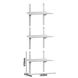 Wandborde ECO - 1000x300mm - mit 3 Etagen