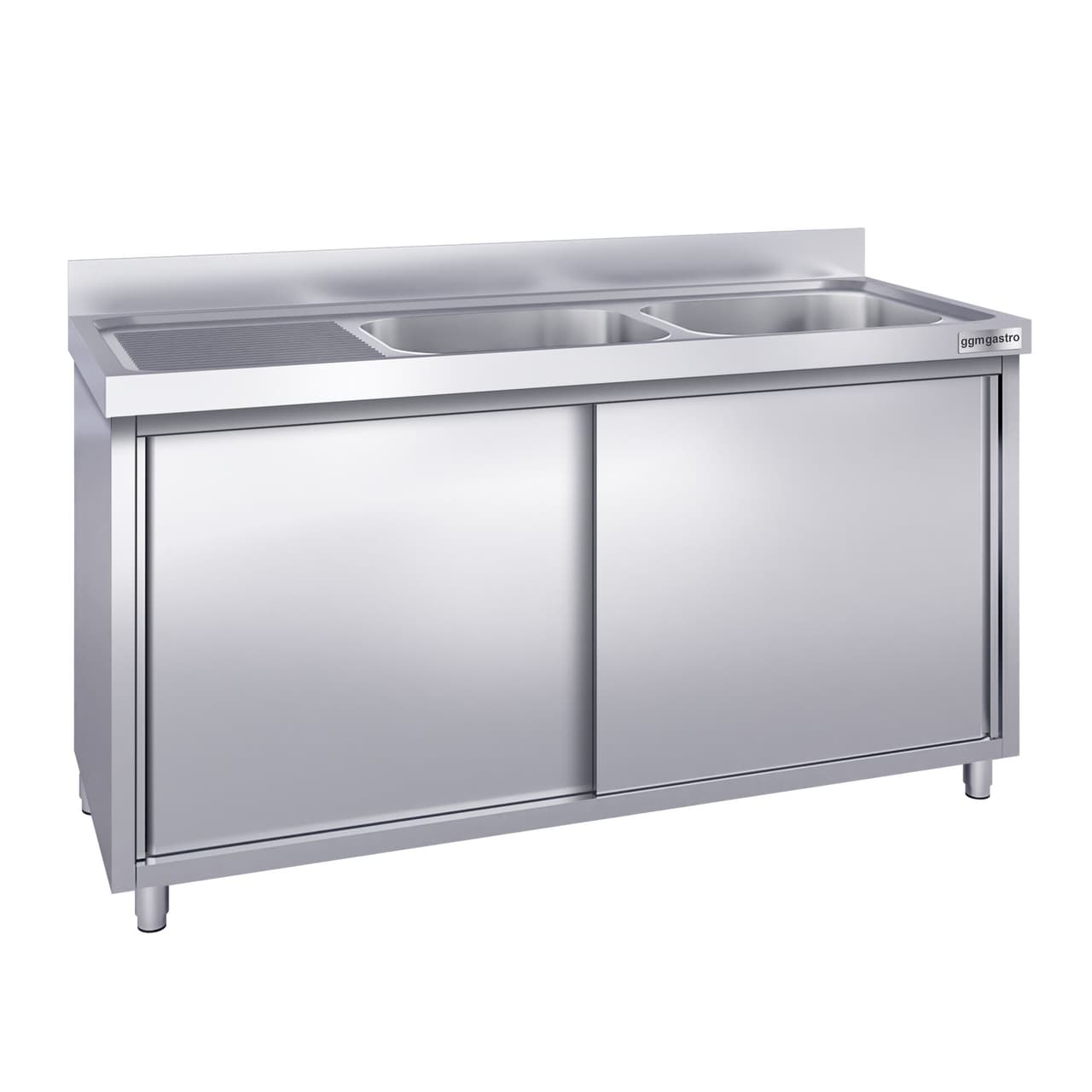 Spülschrank PREMIUM - 1600x600mm - mit 2 Becken rechts