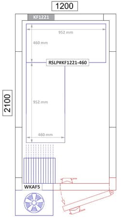 Regalset Aluminium - L-Form - Bautiefe: 460mm