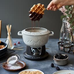 STAUB | SPECIALITIES - Fondue Set - Ø 200mm - Gusseisesn -Weisser Trüffel