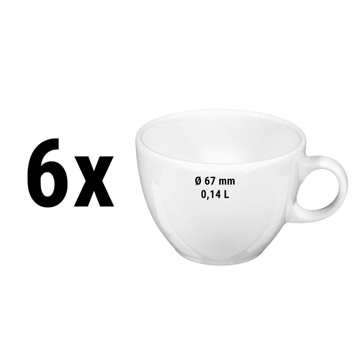 (6 Stück) SELTMANN WEIDEN | Kaffeetasse - 0,14 Liter