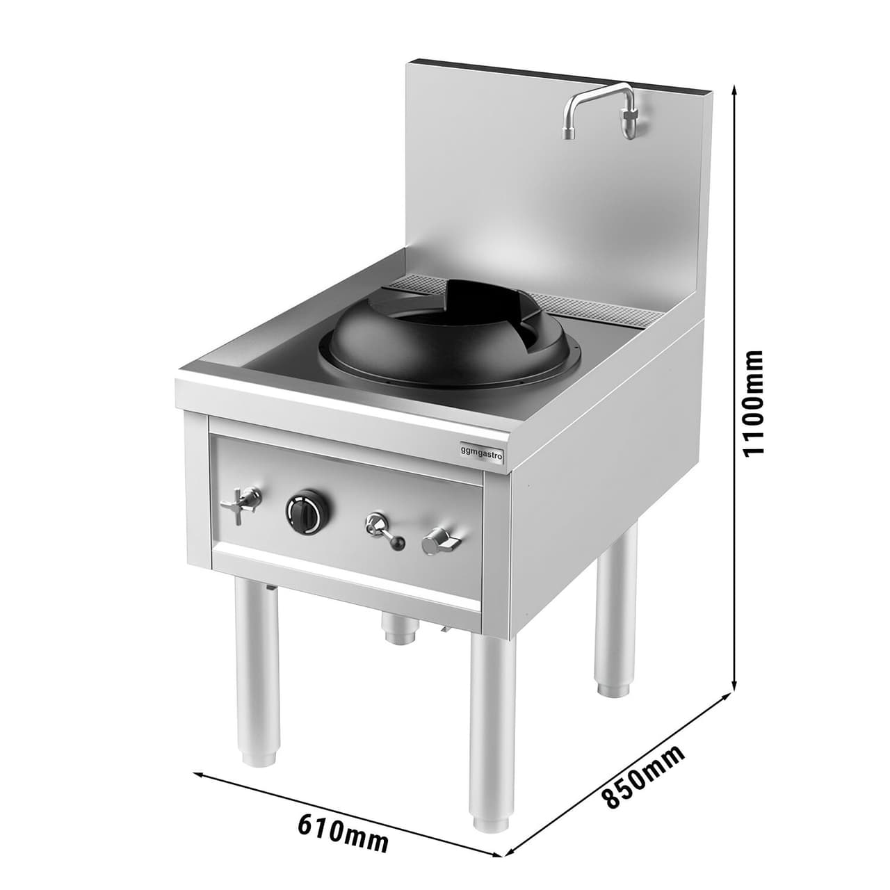 Gas Wok-Herd - 27,5 kW - 1 Kochstelle