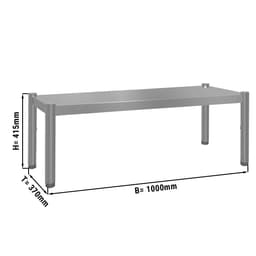 Aufsatzbord ECO - 1000x370mm - mit 1 Etage - Höhe: 415mm