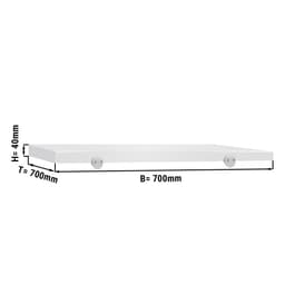 Schneideplatte für Arbeitstisch - 700x700mm - Weiß