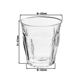 (12 Stück) Duralex Allzweck Trinkglas - PICARDIE - 90 ml - Transparent