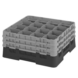 CAMBRO | CAMRACK® - Gläserspülkorb 1/1 - 16 Fächer - mit 3 Extender - 500x500mm - Schwarz