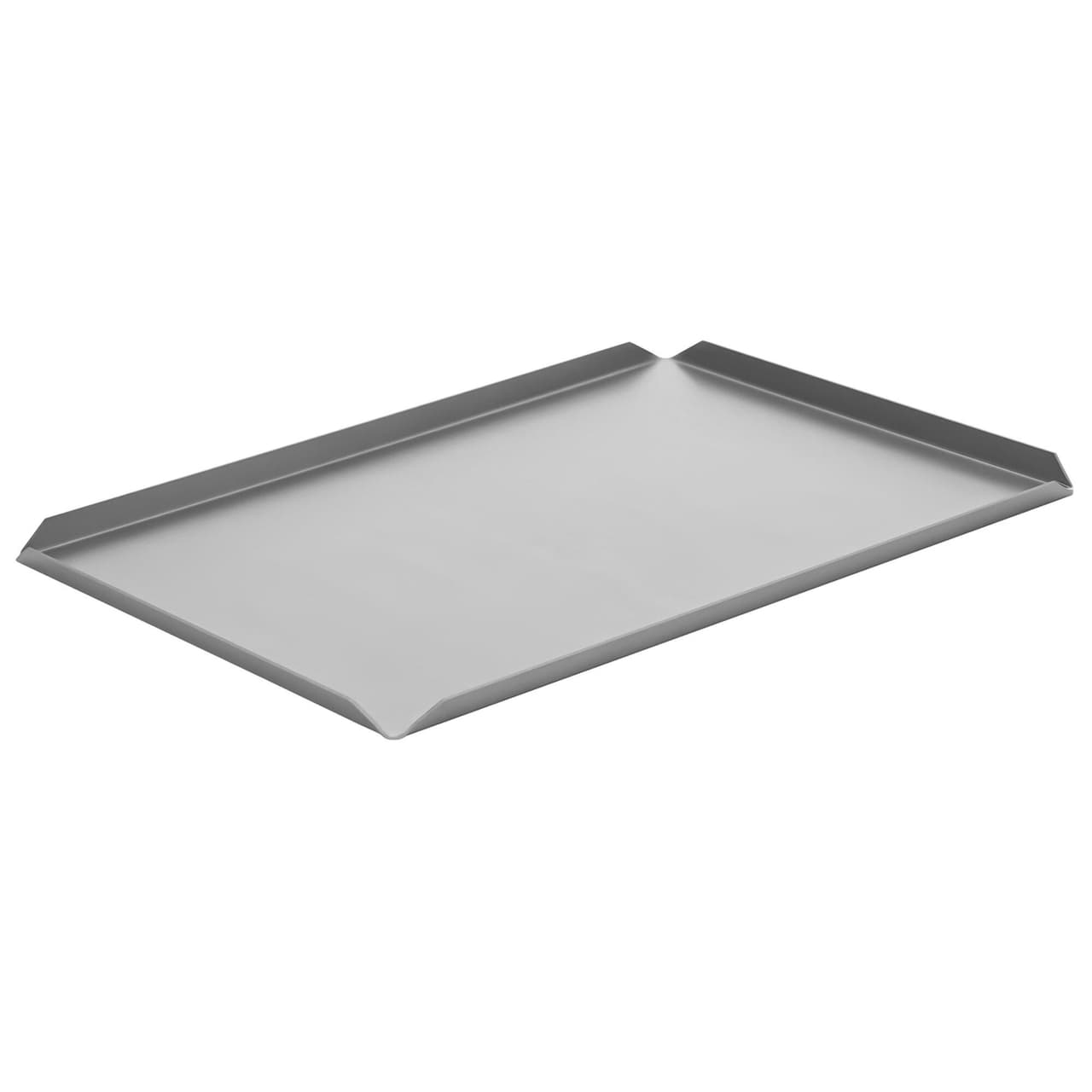 (5 Stück) Konditorei- & Präsentationsplatte aus Aluminium - 500x150x10mm - Silber