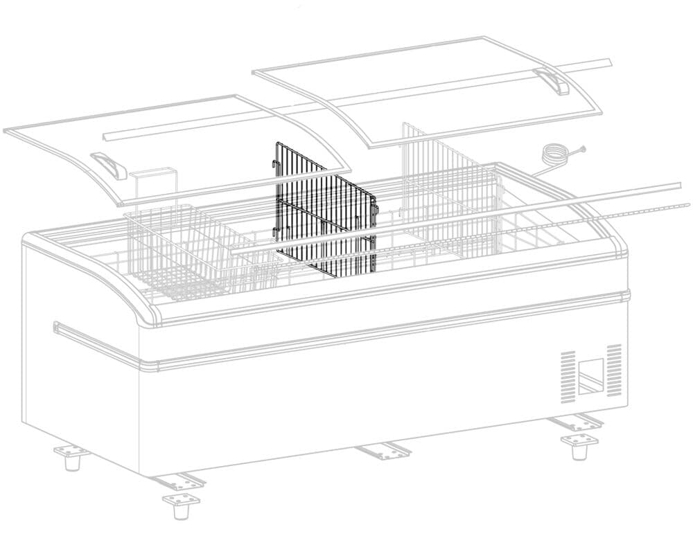 Trennwand für Kühl- & Tiefkühlinseln