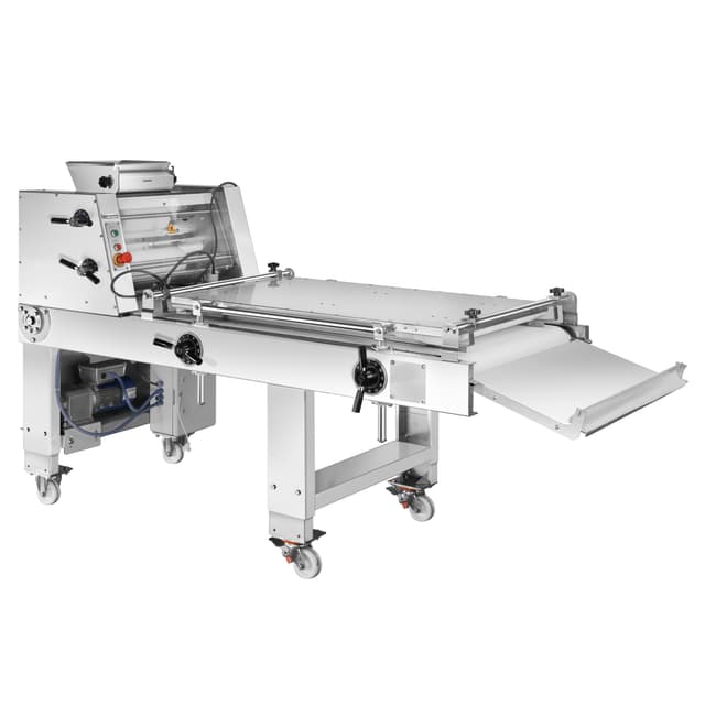 Bäckerei-Teigausrollmaschine - für Pizza- & Brotteig - 4 Zylinder - 550 Watt - bis zu 3000 Stk/h 