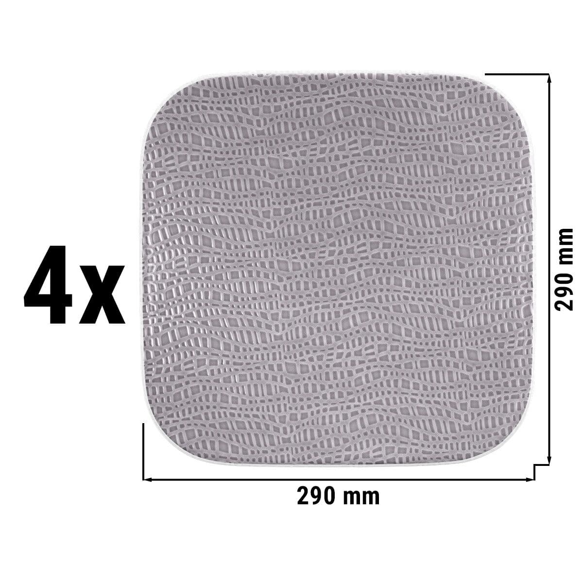 (4 Stück) SELTMANN WEIDEN | Coupteller flach eckig - 290x290mm