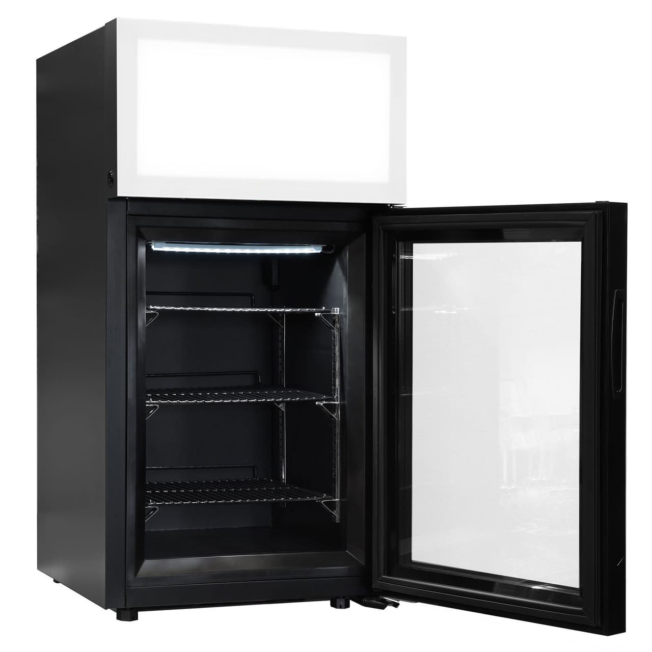 Minibar-Tiefkühlschrank - 460mm - mit 1 Glastür & Werbedisplay