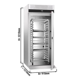 Einfahrkühlschrank Edelstahl PREMIUM - GN 2/1 - GN 1/1 - EN 60x40- 700 Liter - mit 1 Tür