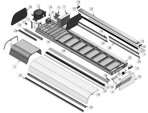 Tapas-Kühlvitrine Premium PLUS - 8x GN 1/3