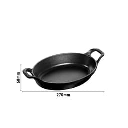 STAUB | SPECIALITIES - Auflaufform - oval - 210mm - Gusseisen - Schwarz