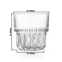 (12 Stück) Allzweck Trinkglas - EVEREST - 266 ml - Transparent