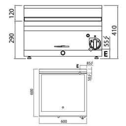 Elektro Bain-Marie - 1,2 kW - 6x GN 1/4