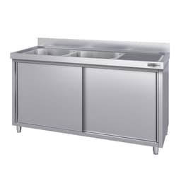 Spülschrank ECO - 1400x600mm - mit 2 Becken links