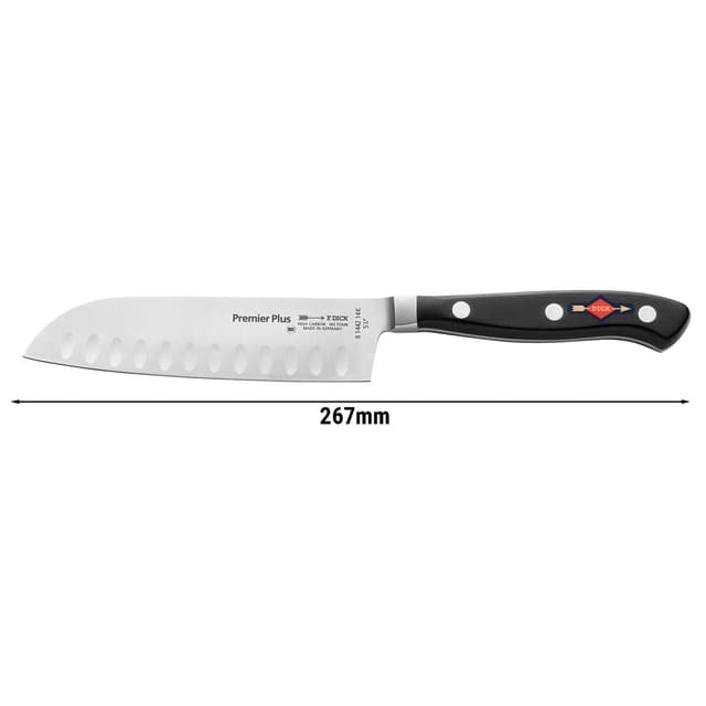 F. DICK | Premier Plus - Santoku - mit Kullenschliff - Klinge: 140mm