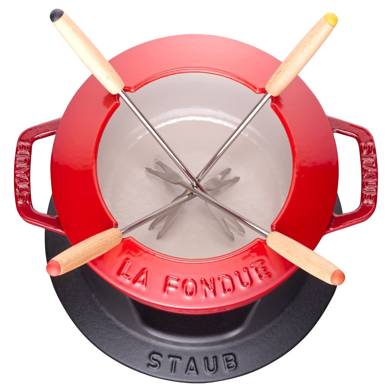 STAUB | SPECIALITIES - Fondue Set - Ø 160mm - Gusseisesn - Kirsch-Rot