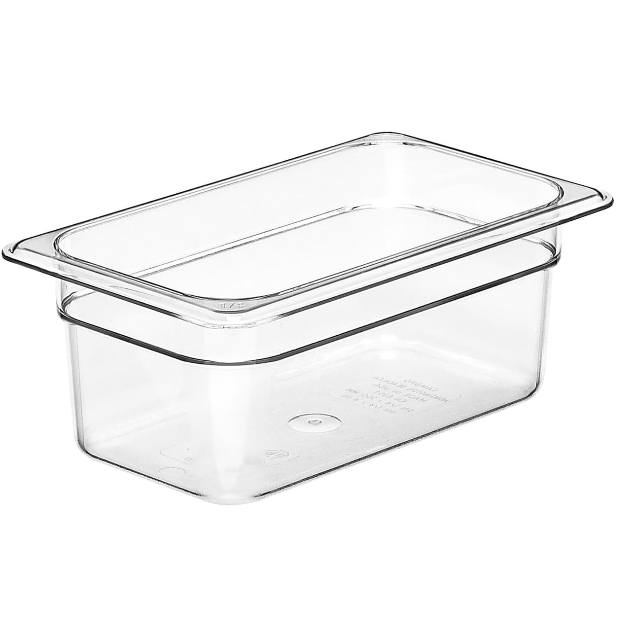 (6 Stück) CAMBRO | CAMWEAR® -  Polycarbonat GN 1/4 Behälter - Clear - Tiefe: 100mm