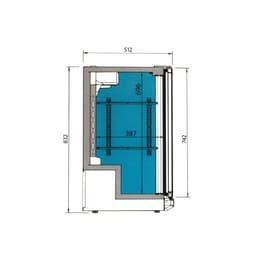 Barkühlschrank - 900mm - 200 Liter - mit 2 Glasflügeltüren - Schwarz